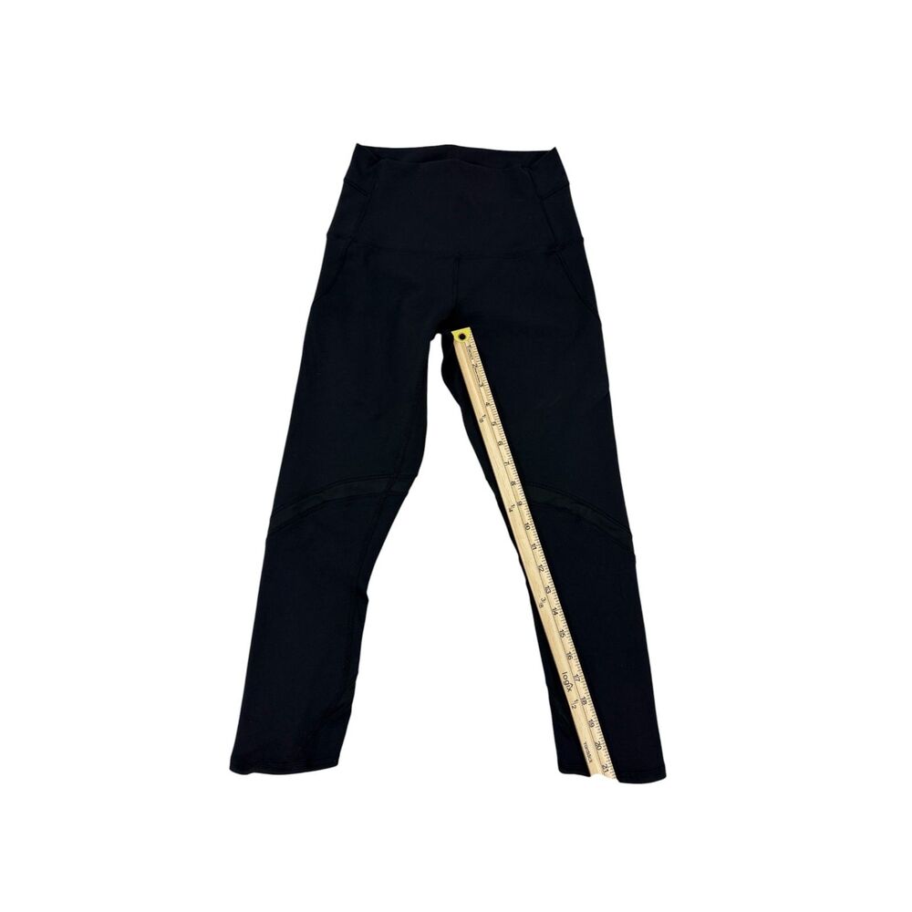 Lululemon Black Athletic Leggings Size 4 Gently Used Yoga Running Workout - Picture 4 of 6